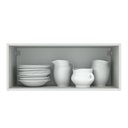 Ver imagem 4 de Armário de Cozinha Aéreo 80 cm 1 Porta Basculante Branco/Preto Agata Madesa