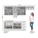 Ver imagem 3 de Cozinha Modulada Henn Americana 6 Peças (3aéreos+2balcões+1complemento) S/pia Cz153 Branco-henn