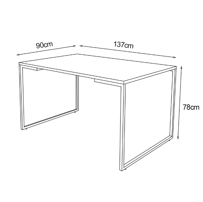 Mesa Industrial Base Ferro Preto Tampo 137x90 Preto 4 Cadeiras Eames Ferro Preto Assento Preto - 4