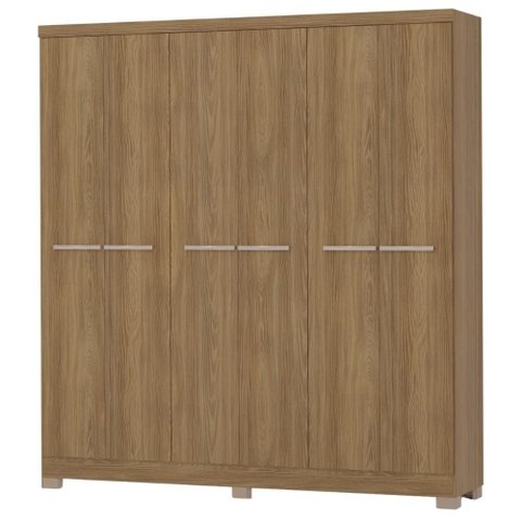 Guarda Roupa Casal 6 Portas 217x202 Cm E530 Nogueira Kappesberg