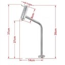 Ver imagem 4 de Cuba Vidro Retangular Chanfrada 37cm Branco Válvula Torneira