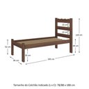Ver imagem 3 de Cama de Solteiro Madeira Maciça para Colchão 78-88x188cm Multimóveis