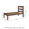 Cama de Solteiro Madeira Maciça para Colchão 78-88x188cm Multimóveis - 3