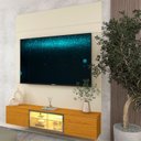 Ver imagem 1 de Estante Home para TV até 75 Polegadas 153cm com Porta Reflecta LED 100% MDF Lumi