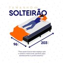 Ver imagem 7 de Conjunto Box Baú Preto Durban Azul Espuma D28 Solteiro 96x203x64 - King House