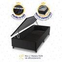 Ver imagem 5 de Conjunto Box Baú Preto Durban Azul Espuma D28 Solteiro 96x203x64 - King House