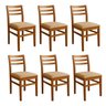 Kit 6 Cadeiras para Sala de Jantar em Madeira Maciça Diamante - 1