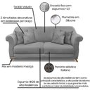 Ver imagem 4 de Sofa 3 Lugares Retro Polo 200cm com Almofada Veludo 2938 Ezz 2938
