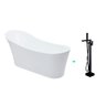 Kit Banheira de Imersao Azurita e Misturador de Piso Monocomando Preto Pingoo.casa - 1