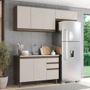 Ver imagem 2 de Cozinha Compacta Connect 7 Portas 2 Gavetas 100% Mdf Duna/cristal - Henn