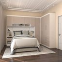 Ver imagem 1 de Quarto Modulado Casal de Canto 5 Peças 9 Portas 4 Gavetas Alpes Luciane