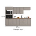 Ver imagem 4 de Cozinha Completa Americana Texas 11 Portas 2 Gavetas com Rodapé Griss - Pnr Móveis