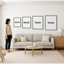 Ver imagem 3 de Quadro Decor Arte Ramo Tons Terrosos 70x50cm Mold Branca