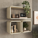 Ver imagem 2 de Prateleira Suspensa Nicho Simples Linha Curve 30cm Carvalho Araguaia - Completa Móveis