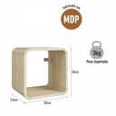 Ver imagem 4 de Prateleira Suspensa Nicho Simples Linha Curve 30cm Carvalho Araguaia - Completa Móveis