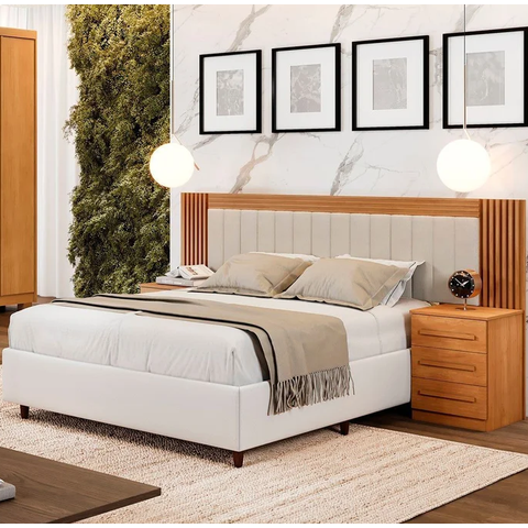 Cabeceira Extensiva Estofada Valência Cinamomo - Benetil