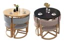 Ver imagem 1 de Mesa de Jantar Minimalista com 4 Cadeiras Compacta 100cm
