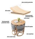 Ver imagem 2 de Mesa de Jantar Minimalista com 4 Cadeiras Compacta 100cm
