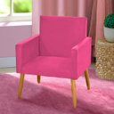 Ver imagem 2 de Poltrona Decorativa Nina Suede Pink