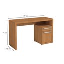 Ver imagem 2 de Mesa Escritório Escrivaninha 1,20 Kappesberg S970 Cor Canela