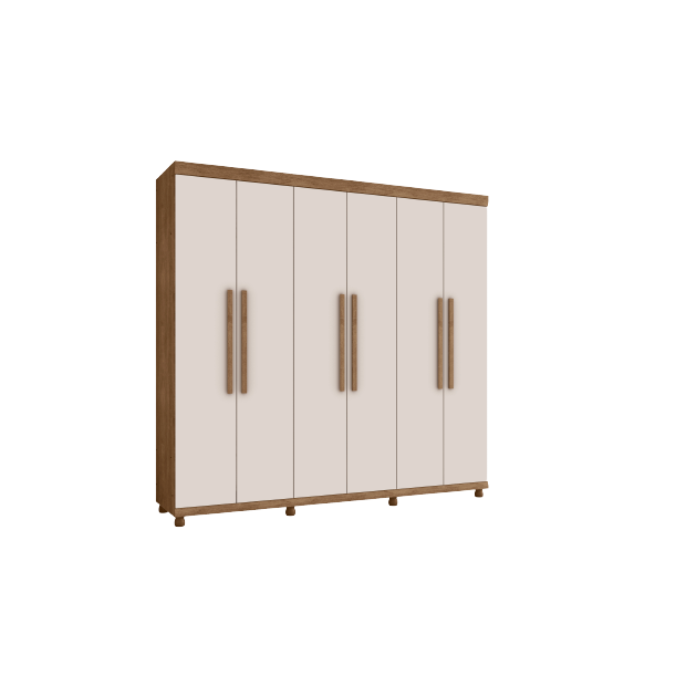 Roupeiro Genova - Lanza:noce Bronze/off White | MadeiraMadeira