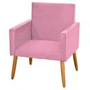Ver imagem 2 de Poltrona Nina Suede Rosa para Recepção