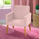 Ver imagem 1 de Poltrona Decorativa Nina Suede Rose para Sala e Recepção