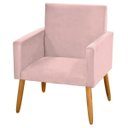 Ver imagem 2 de Poltrona Decorativa Nina Suede Rose para Sala e Recepção