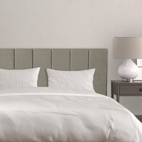 Cabeceira Cama Solteiro Box 1 Metro Moldura Estofada CINZA