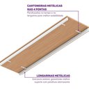 Ver imagem 5 de Tampo em MDF BP para Escrivaninha Teko Casatema MadeiraOriginals Marrom/Branco Fosco/Álamo