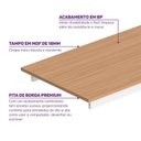 Ver imagem 4 de Tampo em MDF BP para Escrivaninha Teko Casatema MadeiraOriginals Marrom/Branco Fosco/Álamo