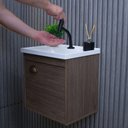 Ver imagem 4 de Gabinete Banheiro Armario 100% Mdf com Cuba - Cremona Munique 40 Cm