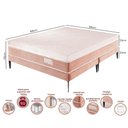 Ver imagem 2 de Cama Box Colchão Paradiso + Base Luxo Casal Rose Estofama
