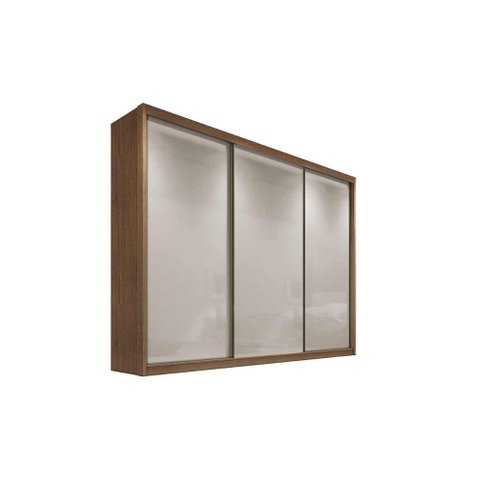 Guarda Roupa Casal 3 Portas de Correr e 6 Gavetas Natus Freijo Cumaru C/ Fendi - Novo Horizonte