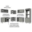 Ver mais imagens de Armário De Cozinha Completa 445cm Cinza Nice 02 Cinza
