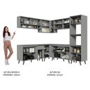 Ver imagem 7 de Armário De Cozinha Completa 445cm Cinza Nice 02 Cinza