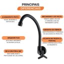 Ver imagem 5 de Torneira para Cozinha 24,6cm x 8,7cm Tríade Preto Matte Meber Metais
