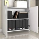Ver imagem 5 de Kit 3 Armários para Escritório Semi-Aberto 2 Portas com Chave Branco