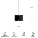 Ver imagem 6 de Luminária Pendente Pipe P Madeira E27 Decoração Moderno Preto