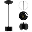 Ver imagem 5 de Luminária Pendente Pipe P Madeira E27 Decoração Moderno Preto