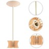 Luminária Pendente Arcum P Madeira E27 Decoração Moderno Pessego - 5