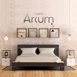 Luminária Pendente Arcum P Madeira E27 Decoração Moderno Pessego - 4