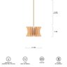 Luminária Pendente Arcum P Madeira E27 Decoração Moderno Pessego - 6
