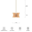 Ver imagem 6 de Luminária Pendente Arcum P Madeira E27 Decoração Moderno Pessego
