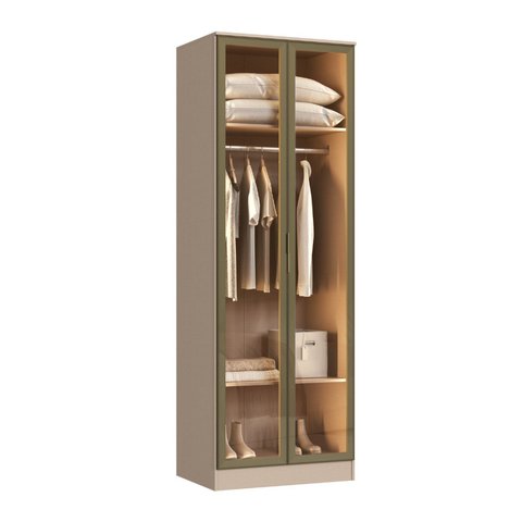 Guarda Roupa Modulado 2 Portas Reflecta Requinte 100% MDF