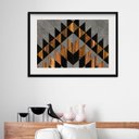 Ver imagem 1 de Quadro Horizontal Cinza Preto Madeira - 60x48cm:madeira Preta