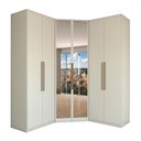 Ver imagem 3 de Guarda-roupa Casal Modulado Kalore 6 Portas 3 Gavetas com Espelho Areia - Panorama Móveis