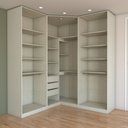 Ver imagem 5 de Guarda-roupa Casal Modulado Kalore 6 Portas 3 Gavetas com Espelho Areia - Panorama Móveis