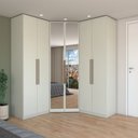 Ver imagem 1 de Guarda-roupa Casal Modulado Kalore 6 Portas 3 Gavetas com Espelho Areia - Panorama Móveis