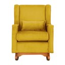 Ver imagem 3 de Poltrona Balanço Aurora Veludo Cores - DS Estofados Poltrona Aurora Mostarda